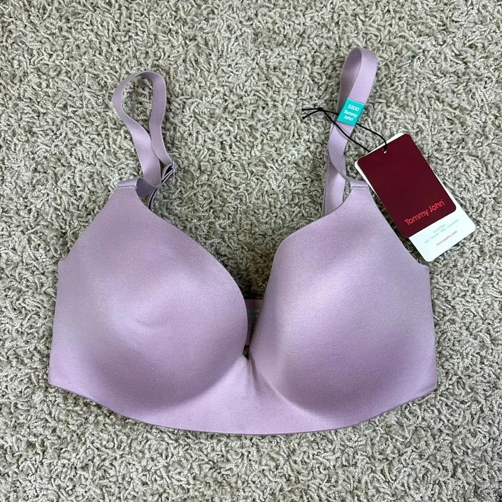 NWT Tommy John second skin lightly lined Demi bra Mauve shadows sz 32DD